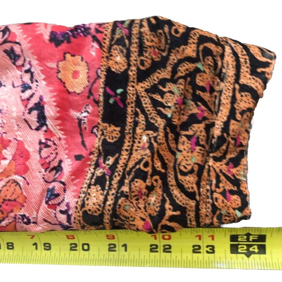 Soft Surrounding Brynn Tunic Blouse Womens Size S Silk Boho Indie Velvet Trim - Picture 10 of 16